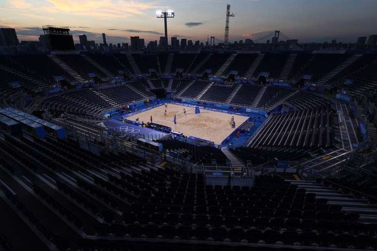 Arena de vôlei de praia dos Jogos de Tóquio
19/07/2021
REUTERS/Edgar Su