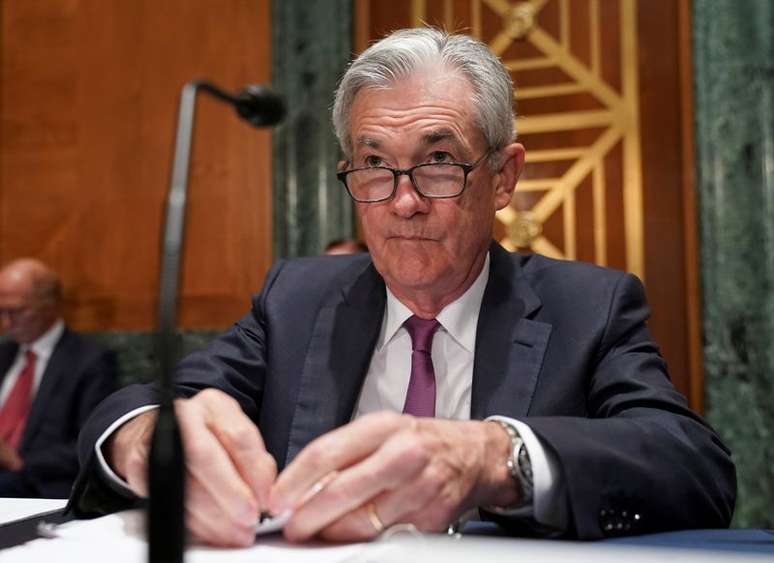 Chair do Federal Reserve, Jerome Powell, em Washington, EUA
15/07/2021 REUTERS/Kevin Lamarque