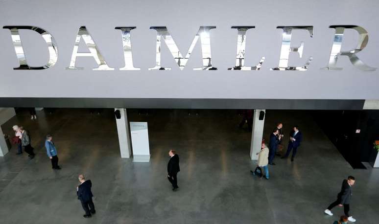 Logo da Daimler fotografado em Berlim, Alemanha 
05/04/2018
REUTERS/Hannibal Hanschke