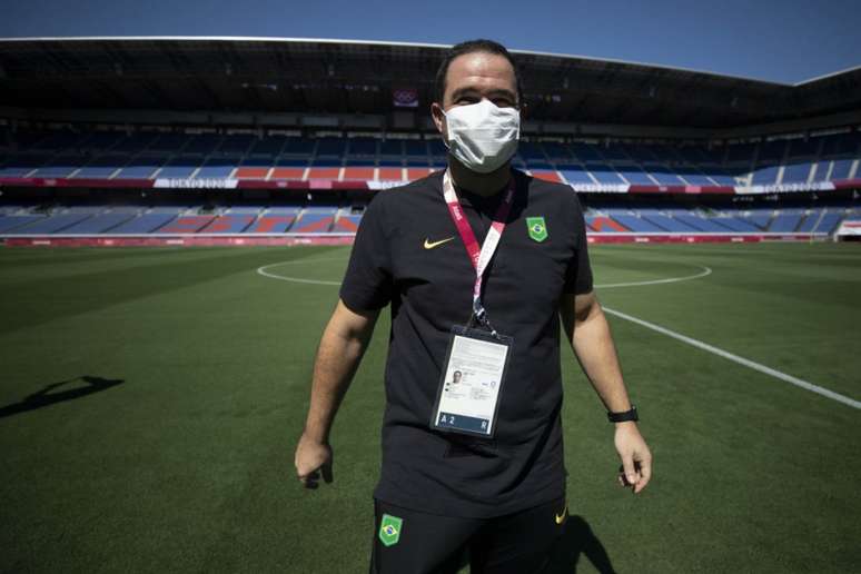 André Jardine vai em busca de repetir feito de Rogério Micale em 2016 (Foto: Lucas Figueiredo / CBF)