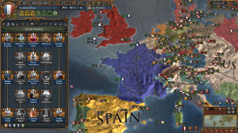 Europa Universalis (IV, na imagem) é tão complexo quanto parece. Prepare-se para virar um mestre em geografia - e gastar sua alma em DLCs.