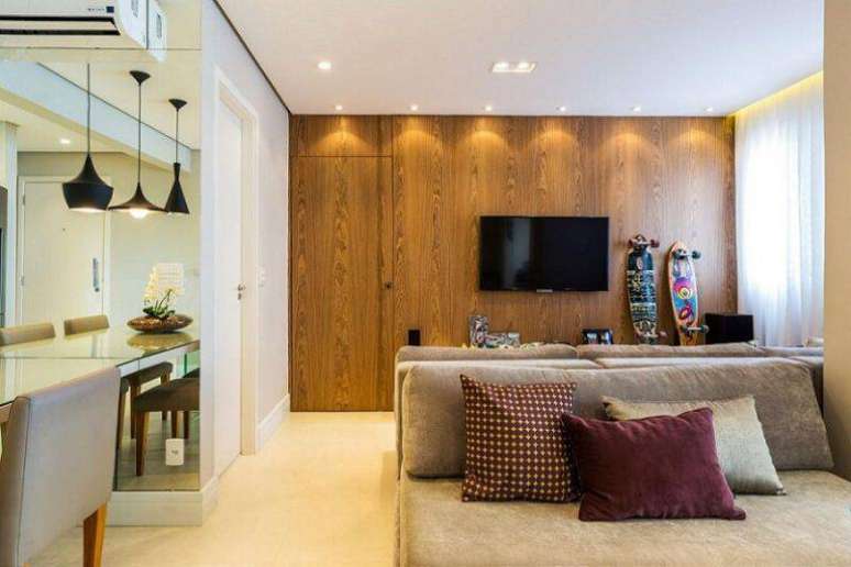 94. Sala grande decorada no conceito aberto &ndash; Foto By arquitetura