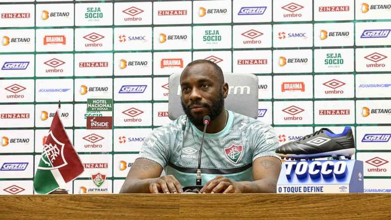 Manoel, durante entrevista coletiva no CT Carlos Castilho (Foto: Lucas Merçon/Fluminense FC)