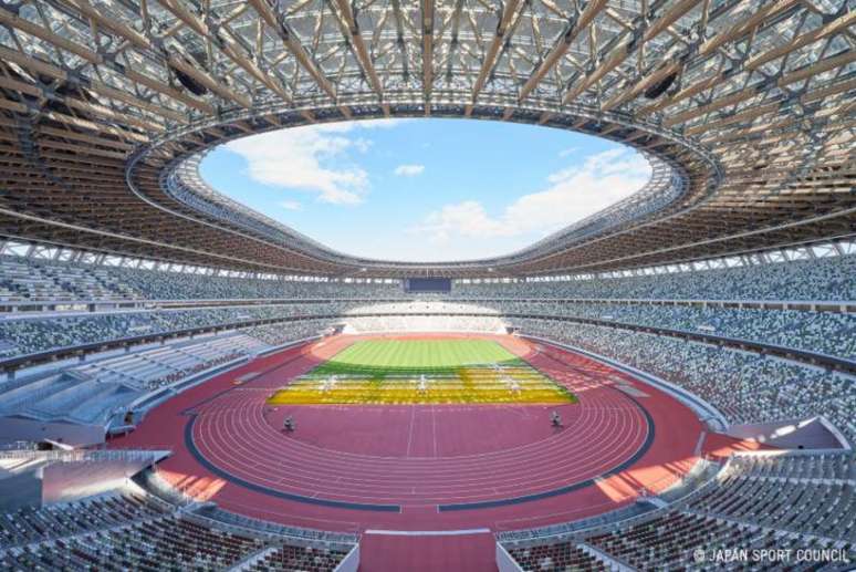 Estádio Olímpico de Tóquio receberá a cerimônia de abertura dos Jogos Olímpicos (Crédito: Japan Sport Council)