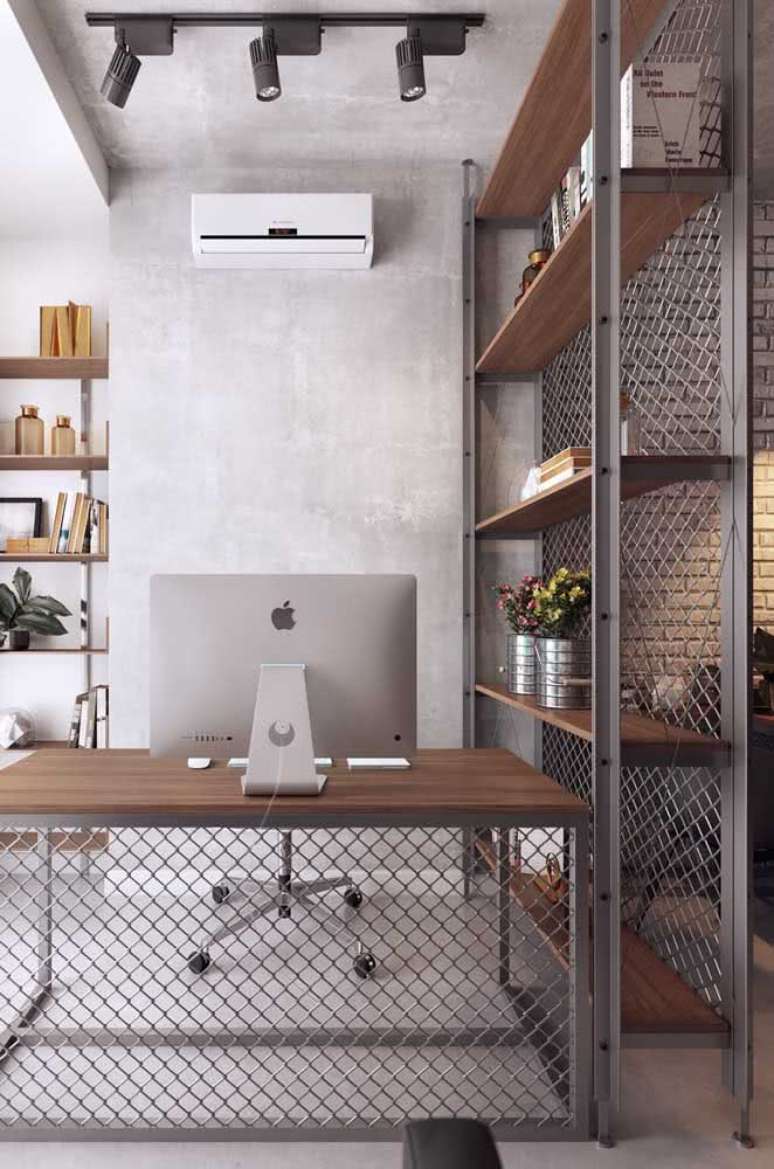 2. Estantes s&atilde;o as melhores divis&oacute;rias para escrit&oacute;rio &ndash; Foto Pinterest