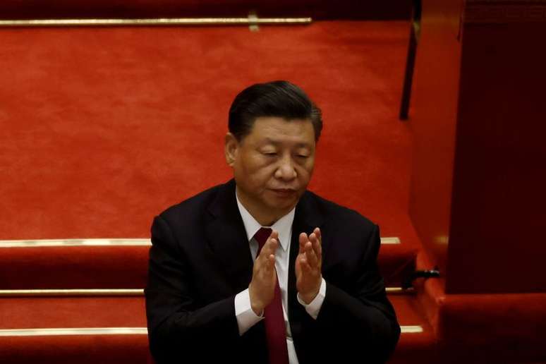 Presidente da China, Xi Jinping, durante abertura do Congresso Nacional Popular em Pequim
05/03/2021 REUTERS/Carlos Garcia Rawlins