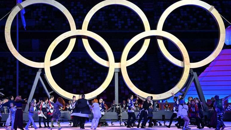 Uma das partes da cerim&ocirc;nia de abertura