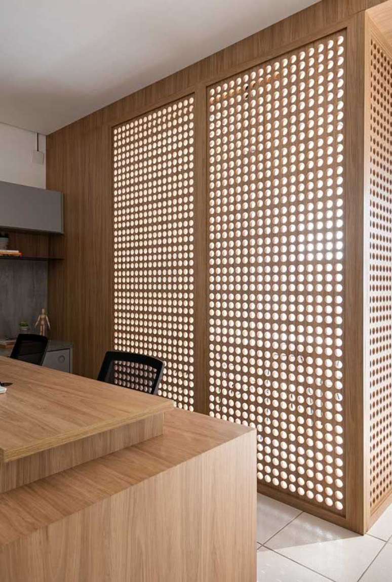 9. Divis&oacute;rias para escrit&oacute;rio no estilo cobogo &ndash; Foto Pinterest