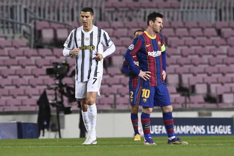 Cristiano Ronaldo levou a melhor no último confronto com Messi e Juventus bateu o Barcelona por 3 a 0 (Foto: AFP)