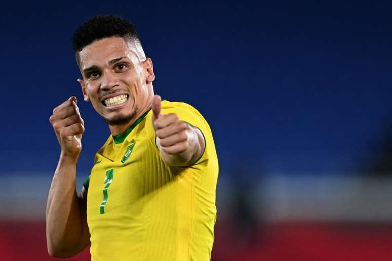 3 a 2: Paulinho marcou o terceiro e último do Brasil contra a Alemanha, nos jogos Olímpicos (DANIEL LEAL-OLIVAS / AFP
Lucas Figueiredo/CBF)