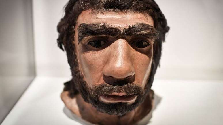 Reconstrução do rosto de um neandertal