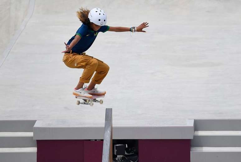 Rayssa Leal durante a Olimp&iacute;ada T&oacute;quio 2020 
26/07/2021 REUTERS/Toby Melville