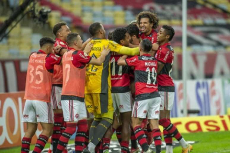 Flamengo goleou o São Paulo de virada (Foto: Marcelo Cortes/Flamengo)