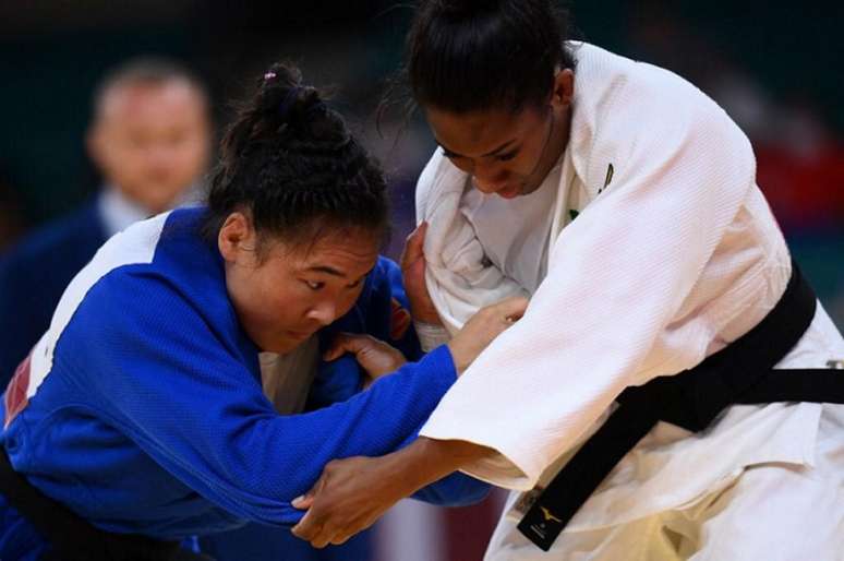 Ketleyn Quadros ainda está na disputa para medalha de bronze no judô (Reprodução/SporTV)