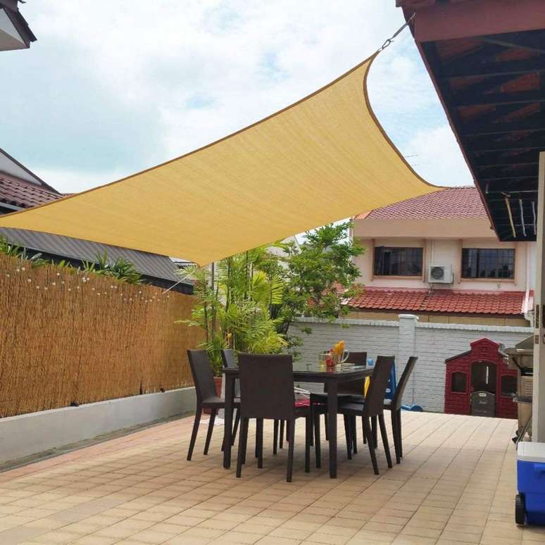 7. Toldo malha estilo vela – Foto Pinterest