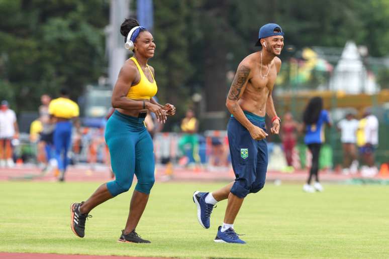 Rosangela Santos e Márcio Telles treinando para a estreia nos Jogos. (Foto: Divulgação/Wagner Carmo)