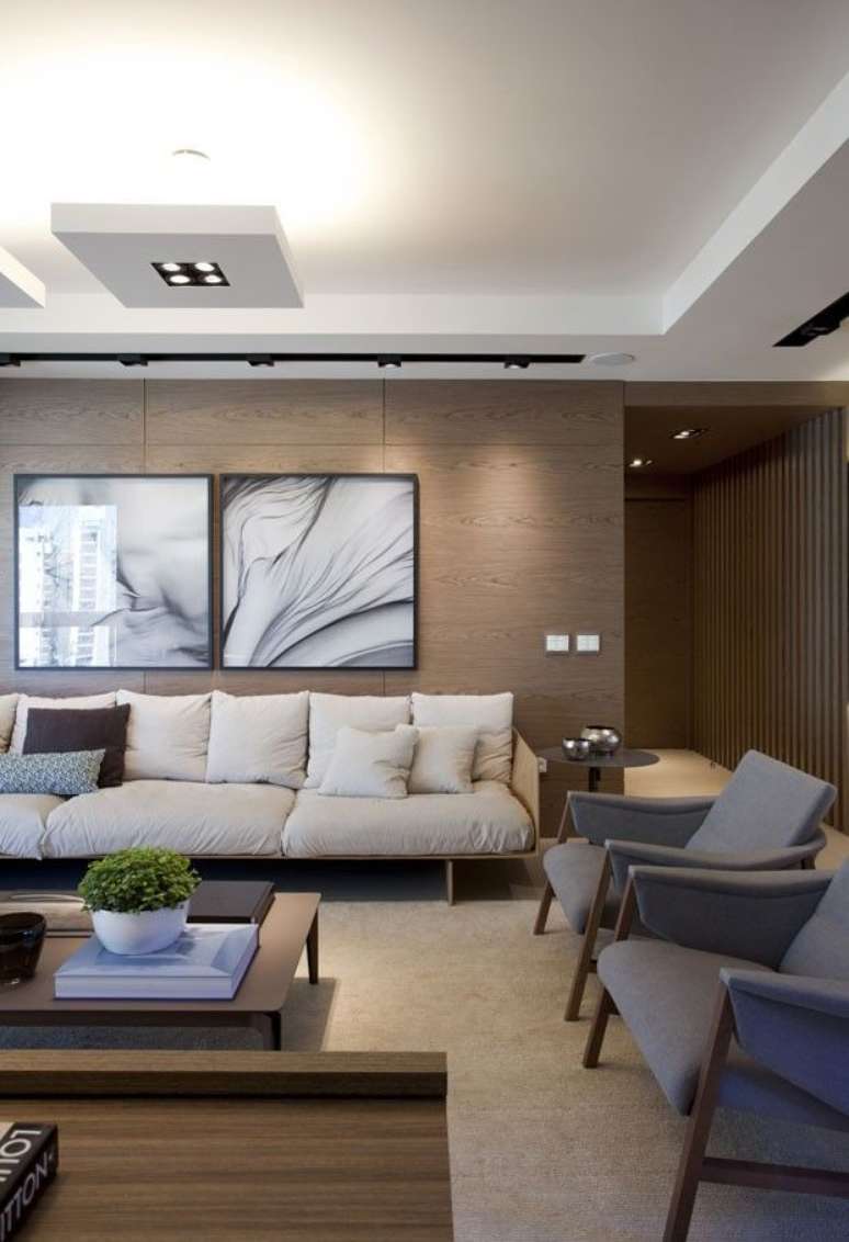 4. Sala de espera decorada com sofás e poltronas confortáveis – Foto Casa Tres chic