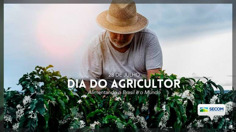 Nova publicação do dia do agricultor no Twitter da Secom foi feita na noite desta quarta-feira, 28.