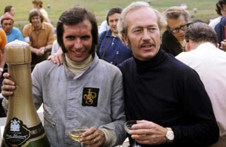 Emerson Fittipaldi e Colin Chapman.