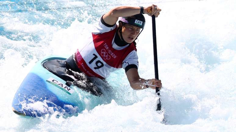 Haley Daniels, do Canadá, competindo nos Jogos Olímpicos de Tóquio Yara Nardi/Reuters