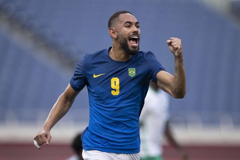 Matheus Cunha comemora gol na vitória do Brasil contra Arábia Saudita nesta quarta-feira Lucas Figueiredo/CBF