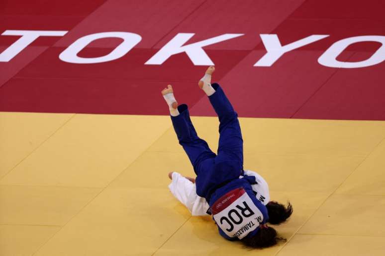 Maria Portela foi derrotada pela russa Madina Taimazova (Foto: Jack GUEZ / AFP)