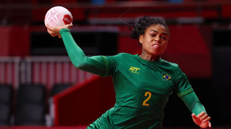 Bruna de Paula na derrota do Brasil para a Espanha nesta quinta-feira nos Jogos Olímpicos de Tóquio Susana Vera/Reuters