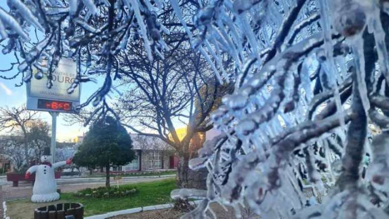 Frio em São Joaquim, em Santa Catarina