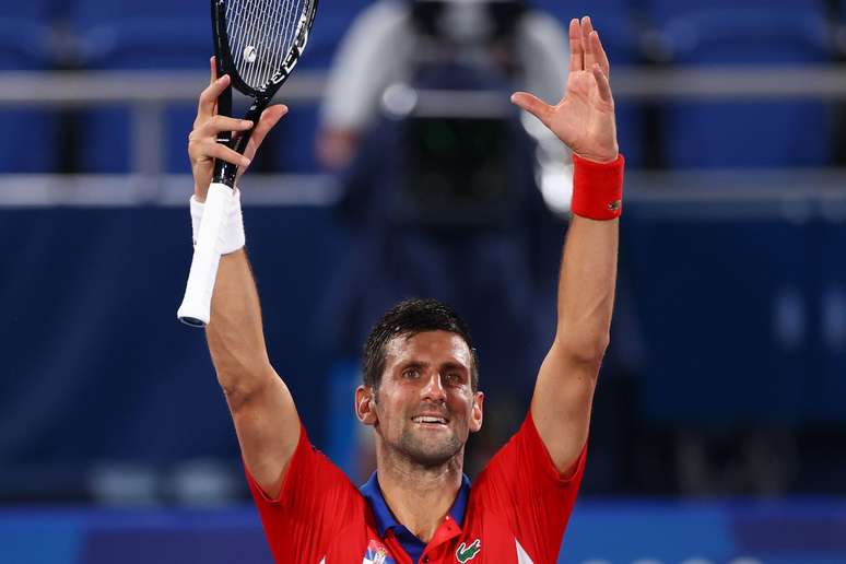 Djokovic venceu japonês nesta quinta-feira pelos Jogos Olímpicos de Tóquio Edgar Su Reuters