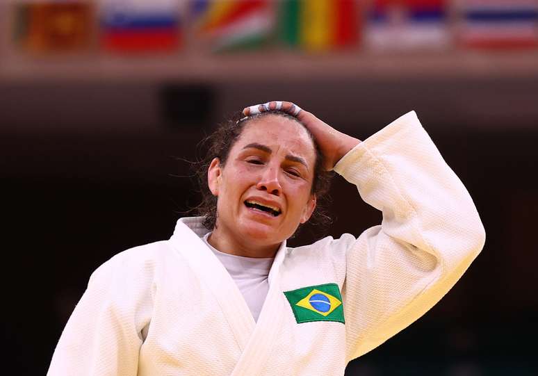 O choro da judoca gaúcha Maria Portela gerou comoção entre os torcedores.