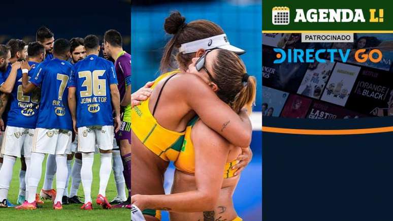 O dia terá futebol brasileiro, vôlei de praia feminino e muito mais! (Foto: montagem LANCE!)