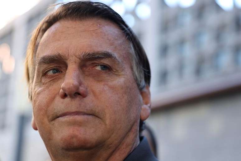 Presidente Jair Bolsonaro ao deixar hospital em São Paulo
18/07/2021 REUTERS/Amanda Perobelli