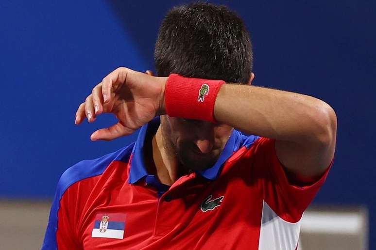 Djokovic no  Ariake Tennis Park
30/7/2021 REUTERS/Edgar Su