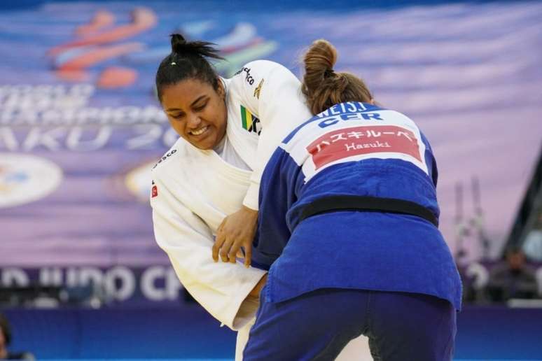 Maria Suelen sofreu uma lesão durante luta nos Jogos Olímpicos de Tóquio (Rodolfo Vilela)