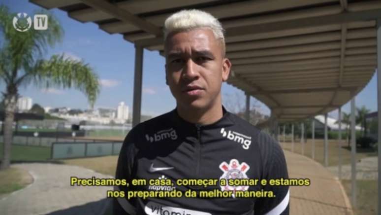 Cantillo falou sobre o jogo (Foto: Reprodução/Corinthians TV)
