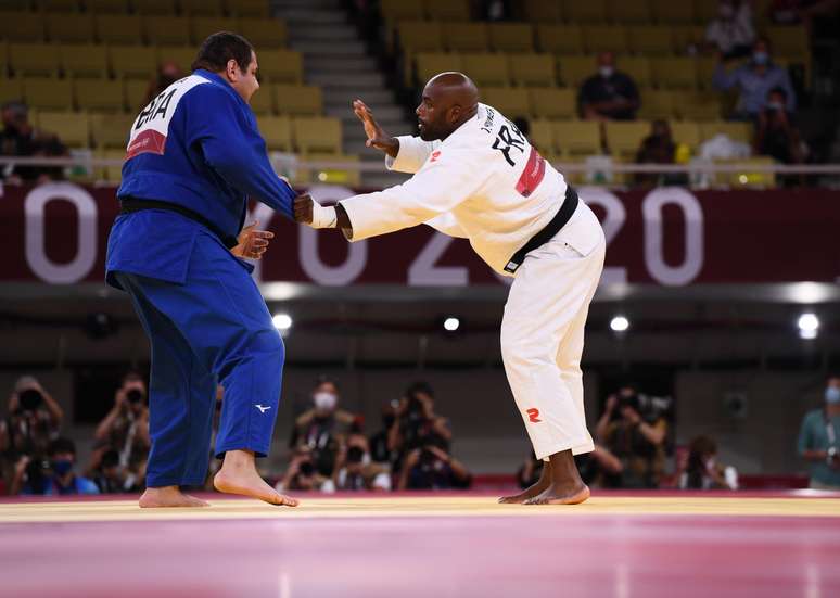 Rafael Silva foi derrotado por Teddy Riner nesta sexta-feira nos Jogos Olímpicos de Tóquio Annegret Hilse Reuters