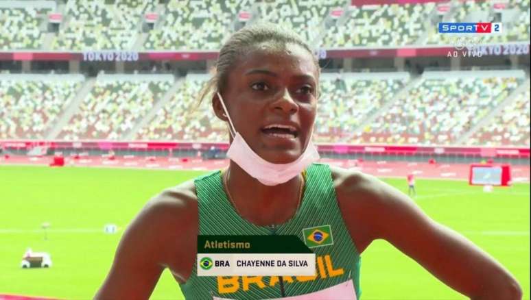 Chayenne disputou sua primeira Olimpíada (Foto: Reprodução/SporTV)