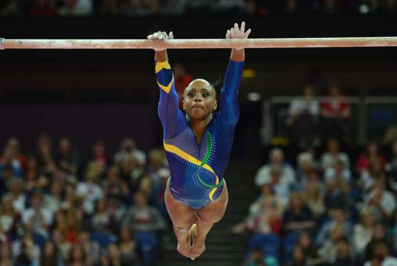 Daiane dos Santos participa da Olimpíada de Tóquio comentando as transmissões da ginástica pelo grupo Globo (AFP)