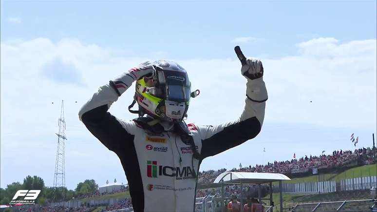 Lorenzo Colombo venceu pela primeira vez na F3 neste sábado na Hungria 
