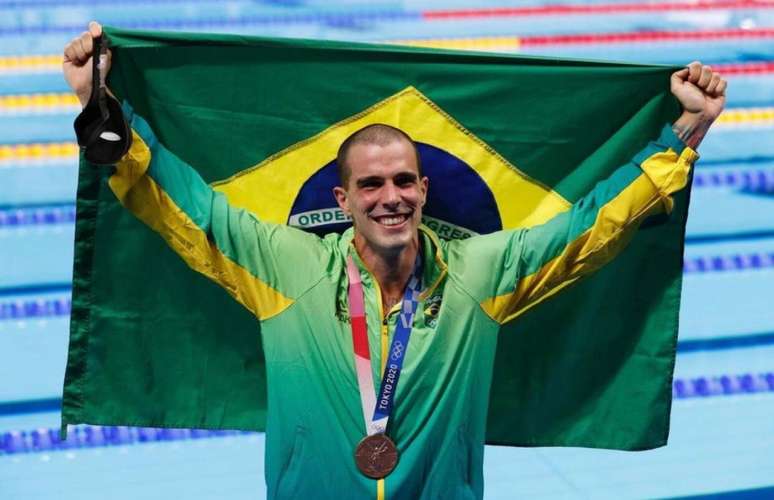 Bruno Fratus foi bronze nos 50m livre masculino (Foto: Sátiro Sodré / CBDA)