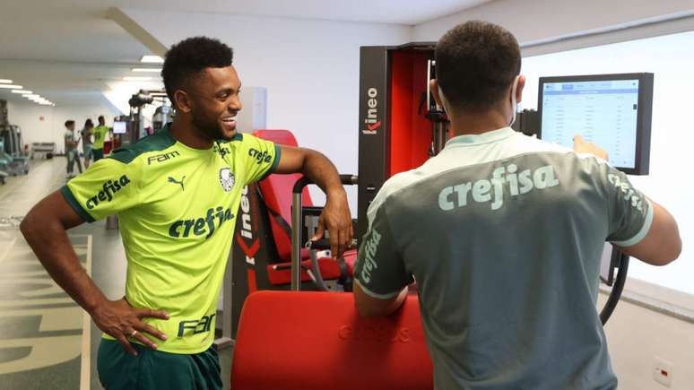 Borja voltou ao Palmeiras e está treinando na Academia de Futebol (Foto: Cesar Greco)