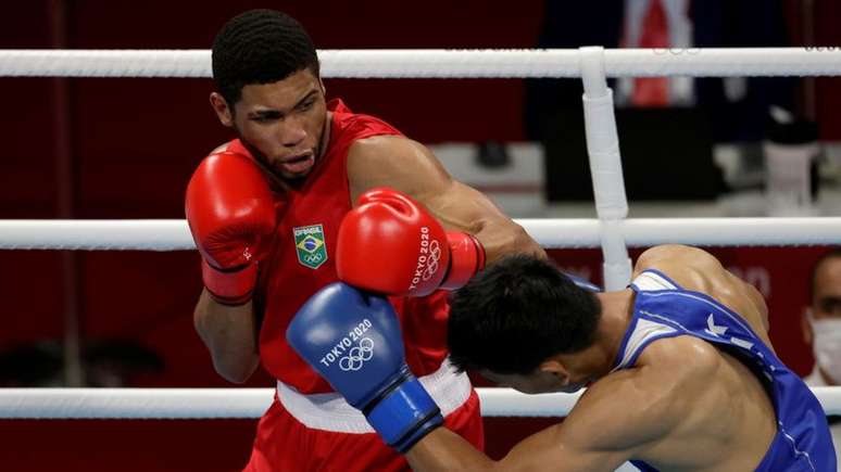 Hebert durante luta em T&oacute;quio
 1/8/2021   REUTERS/Ueslei Marcelino