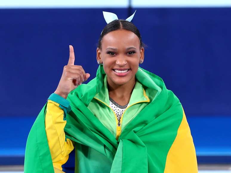 Rebeca conquistou o ouro neste domingo Reprodução twitter @timebrasil