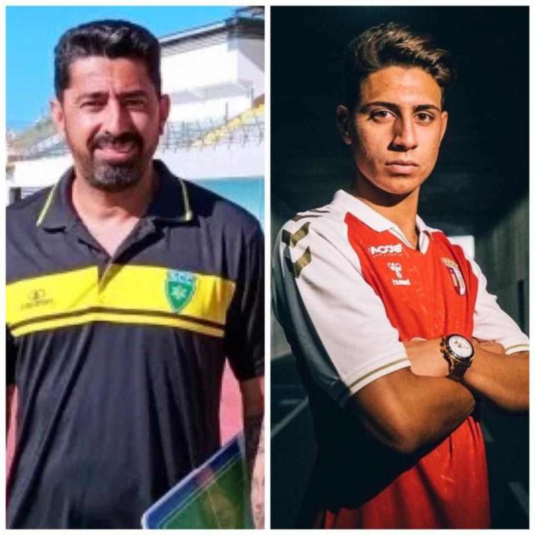 Pai e filho trilham caminho no futebol português (Fotos: Divulgação/Clubes)