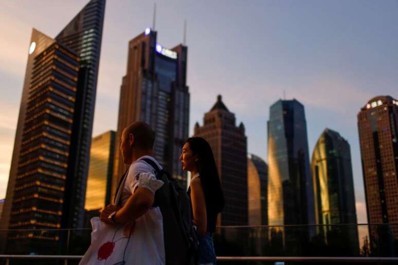 Distrito financeiro de Lujiazui em Pudong,  Xangai
13/07/ 2021.
 REUTERS/Aly Song/File Photo