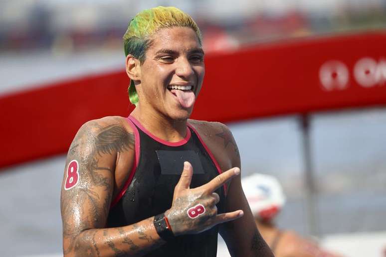 Ana Marcela Cunha, do Brasil, conquistou o ouro na competição de maratona aquática feminina de 10 km
04/08/2021
REUTERS/Leonhard Foeger