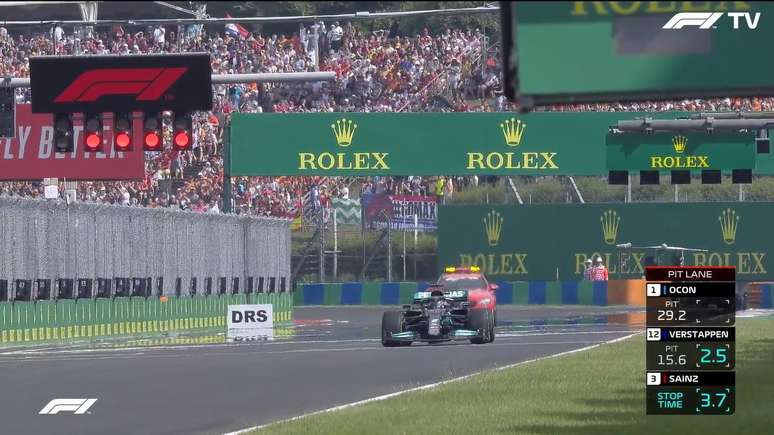 Hamilton ficou sozinho no grid 