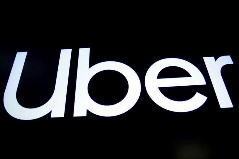 Logo da Uber em tela na bolsa de valores de Nova York, EUA 
10/05/2019
REUTERS/Brendan McDermid