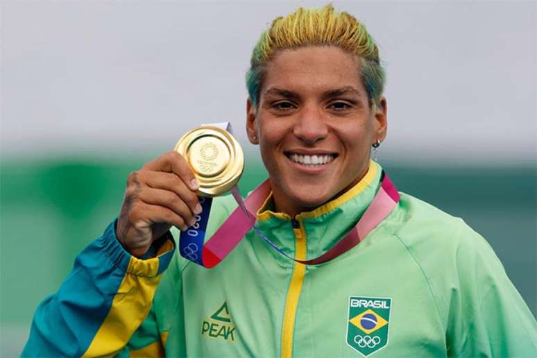 Ana Marcela Cunha conquistou a quarta medalha de ouro do Brasil em Tóquio (Foto: Satiro Sodré / CBDA)