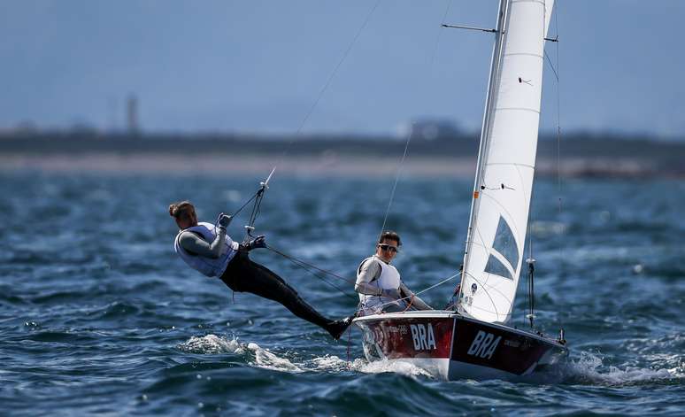 Nesta quarta-feira, Fernanda Oliveira e Ana Barbachan disputaram a medal race na classe 470 Jonne Roriz/COB